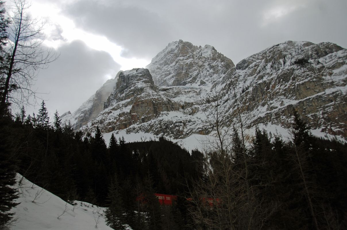 18 Mount Stephen From Spiral Tunnels On Trans Canada Highway In Yoho In Winter